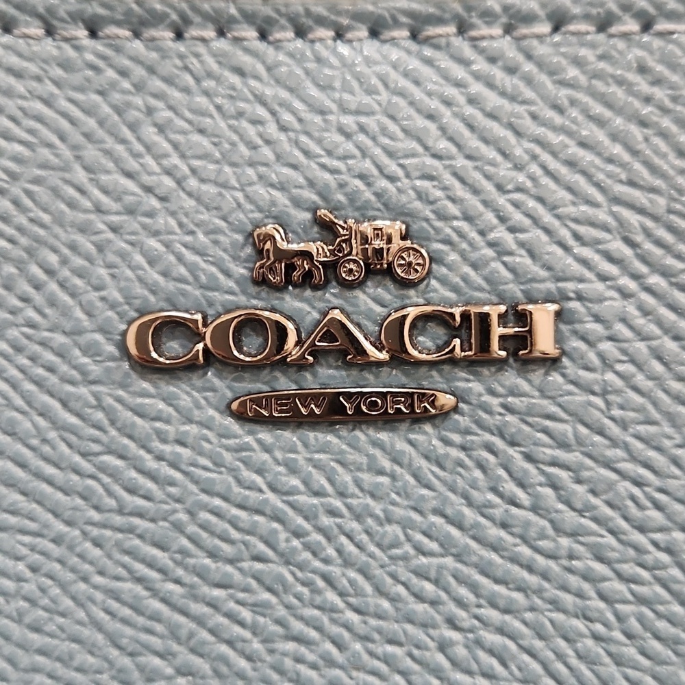 COACH Crossgrain Large Bailey Blue Carryall Shoulder Bag Women's OS - Picture 8 of 14